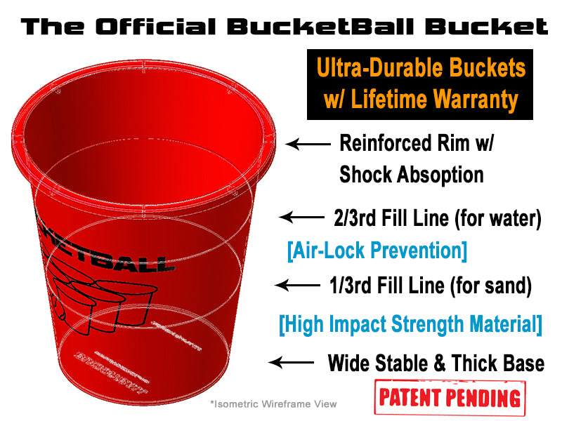 BucketBall™ - Giant Beer Pong™ Edition - Party Pack - BucketBall