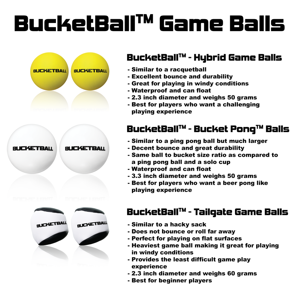 BucketBall™ - Bucket Pong™ Balls (2 Pack) - BucketBall