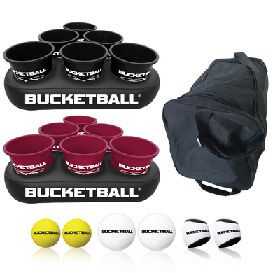 BucketBall - Team Color Edition - Party Pack (Black/Maroon) - BucketBall