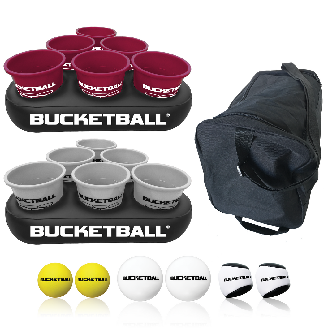 BucketBall - Team Color Edition - Party Pack (Maroon/Silver) - BucketBall